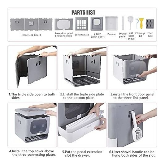 Salud y Equipamiento Médico - Caja De Arena Para Gatos Barmi Caja De Arena 3