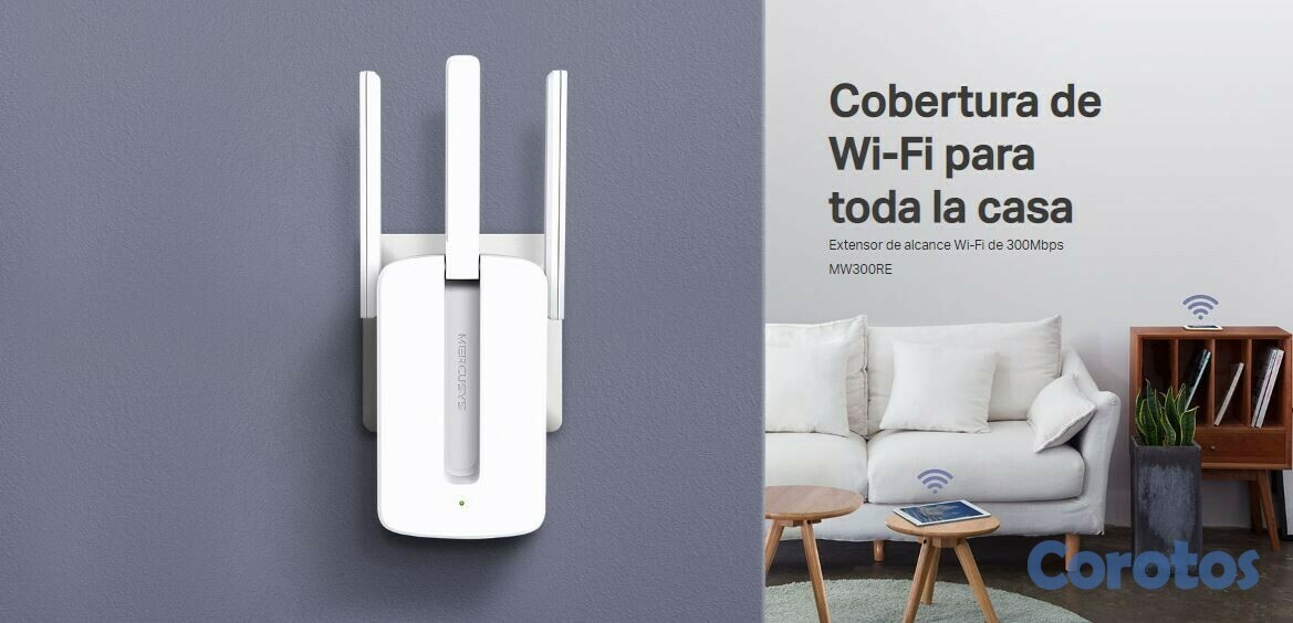 otros electronicos - Repetidor de Wi-Fi MW300RE. 5