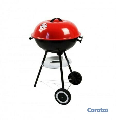 herramientas, jardines y exterior - Parrilla BBQ de carbon facil de transporte con ruedas 1