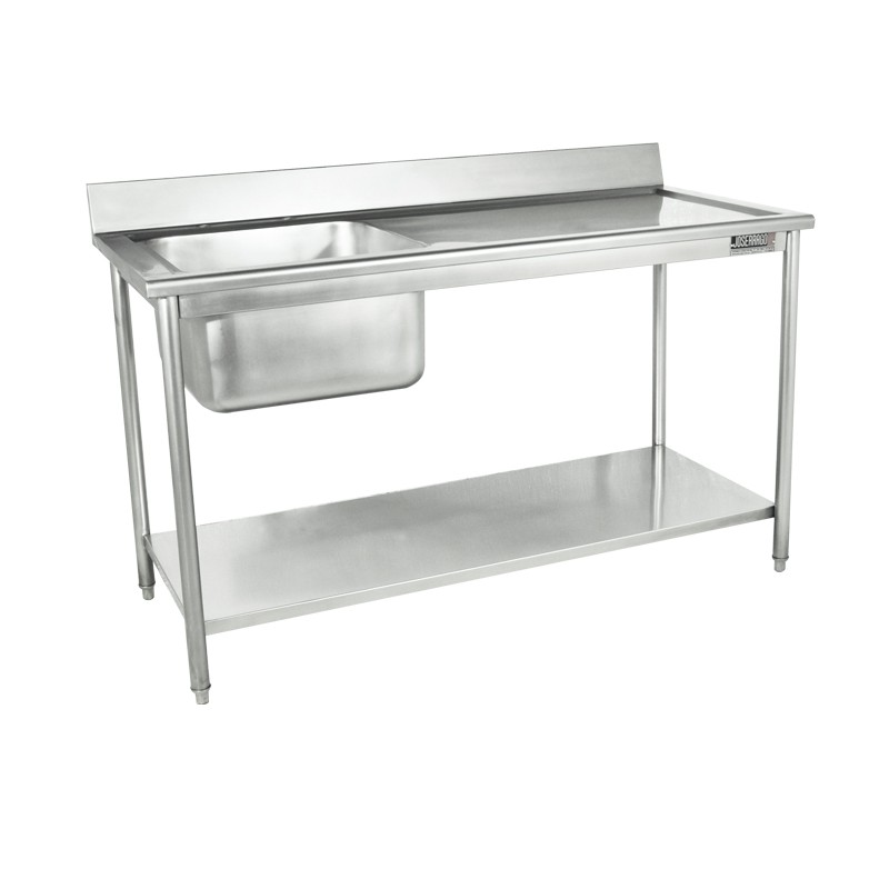 equipos profesionales - MESA EN ACERO INOXIDABLE CON FREGADERO INCLUIDO 0