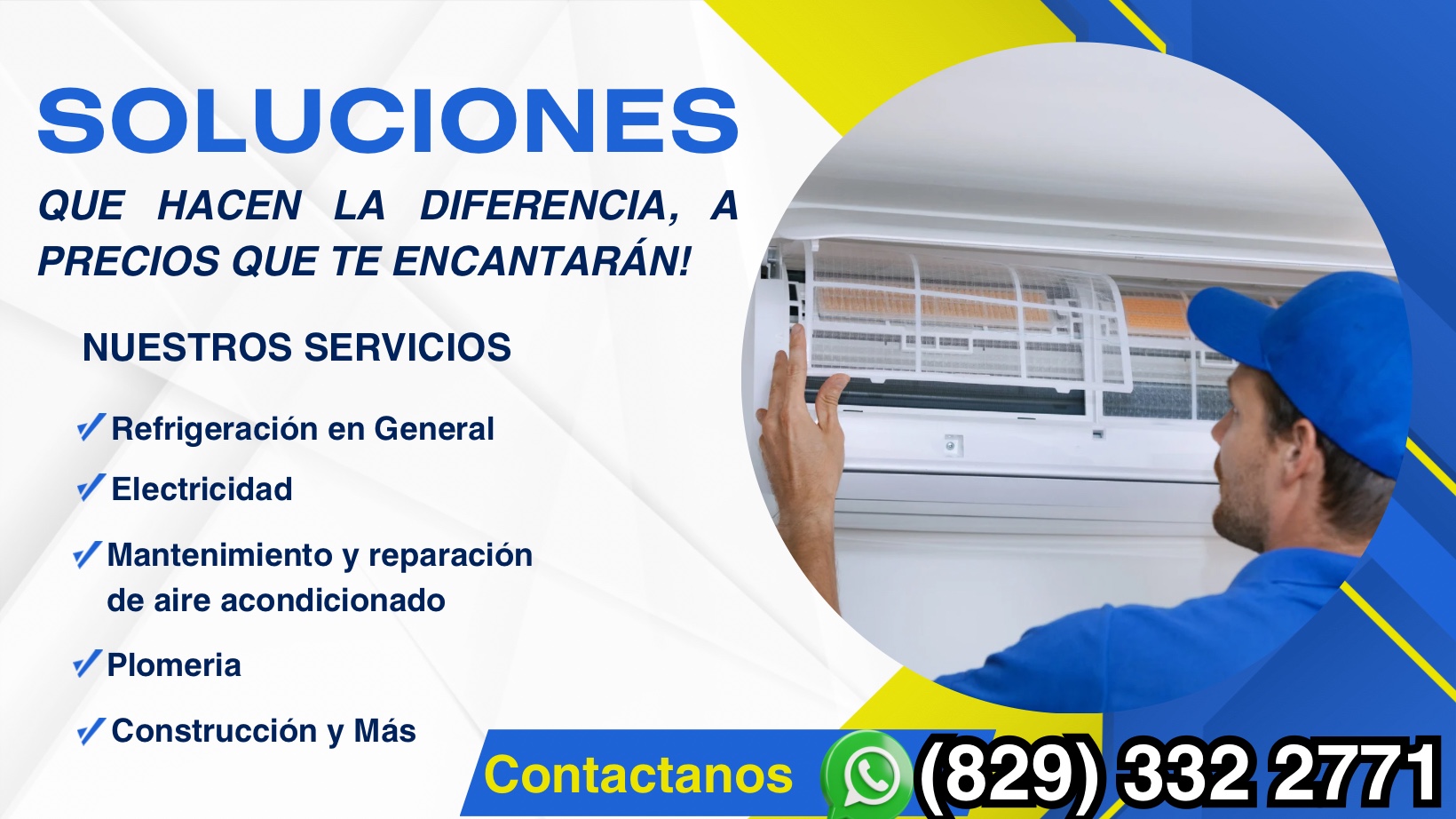 servicios profesionales - Servicios de mantenimiento de aire, reparación, plomeria y mas  1