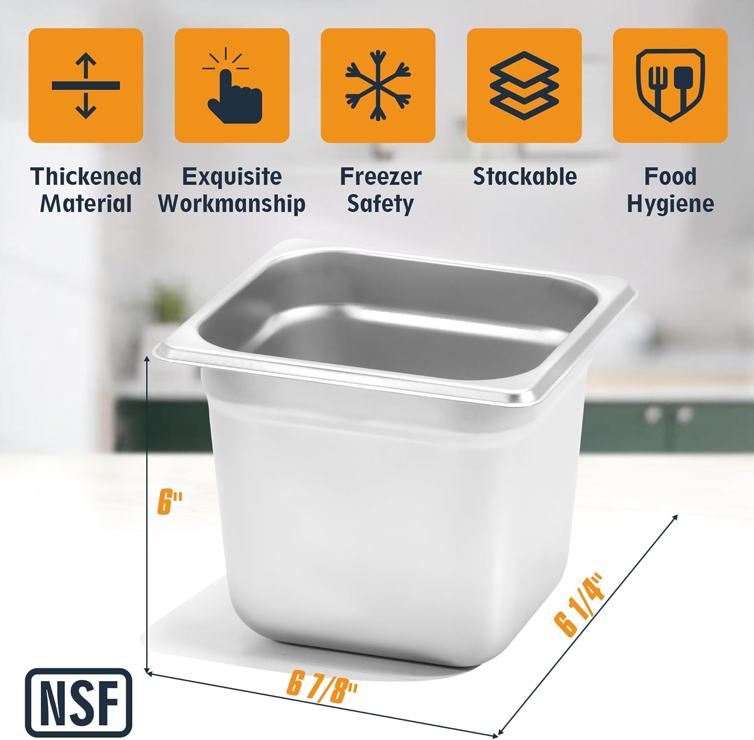equipos profesionales - Bandejas de Chafing Dish de 6" 3