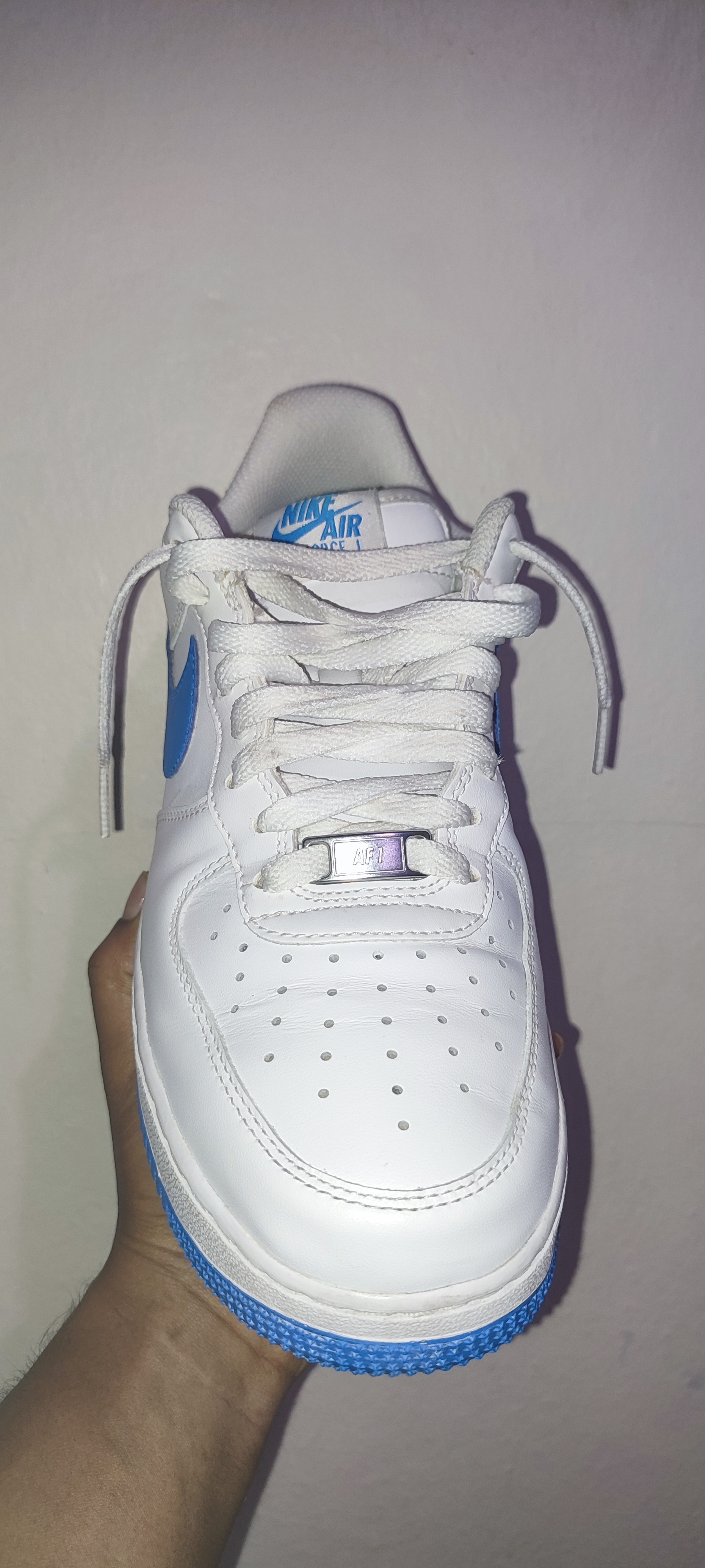 zapatos para hombre - Nike air force one white photo blue 5