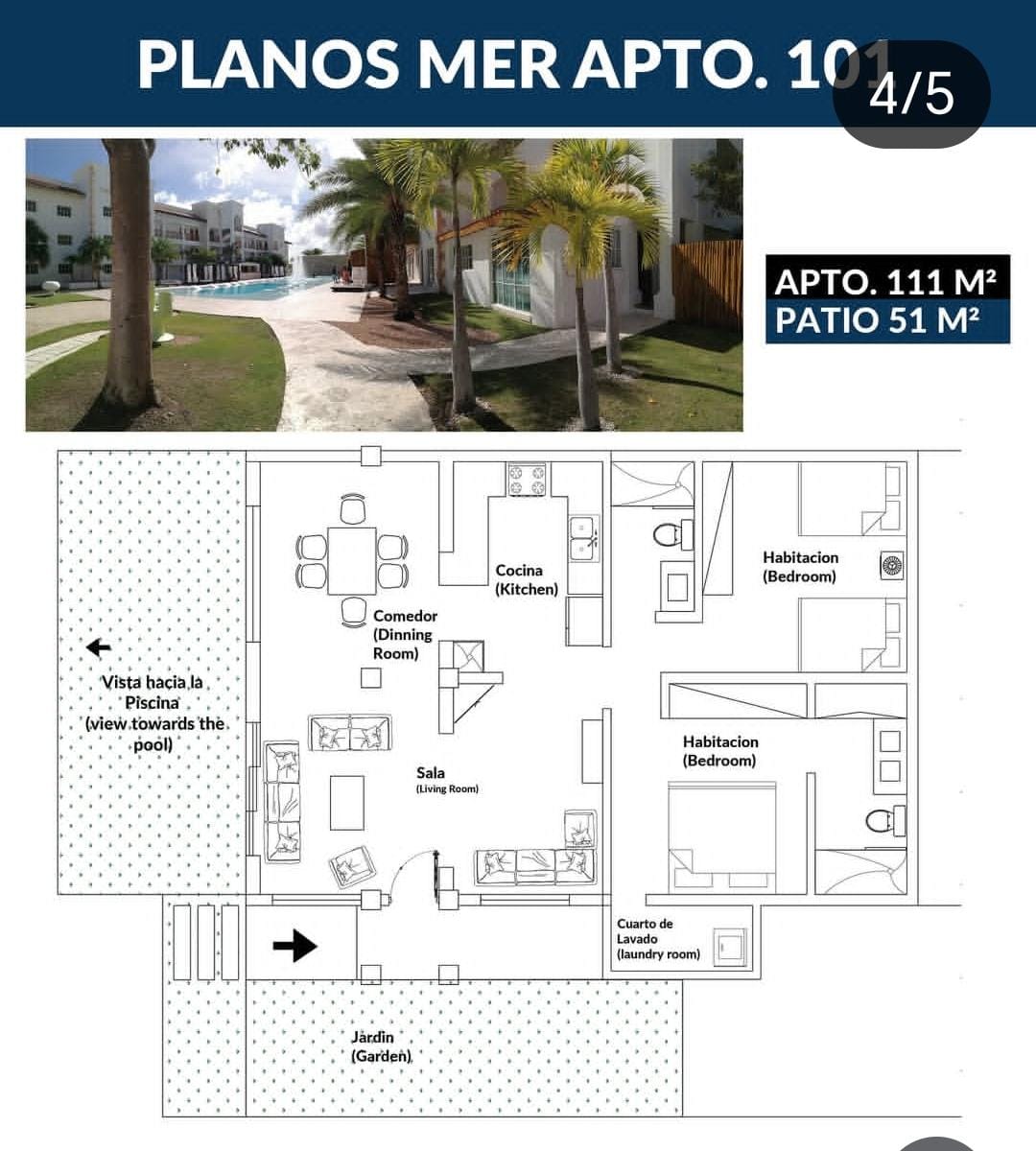apartamentos - Apartamentos en Cap Cana de 2 habitaciones Tanama  2