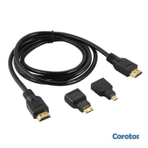otros electronicos - Cable Hdmi 3 En 1 Con Adaptador Mini Y Micro Hdmi 1.5 Metros
 2