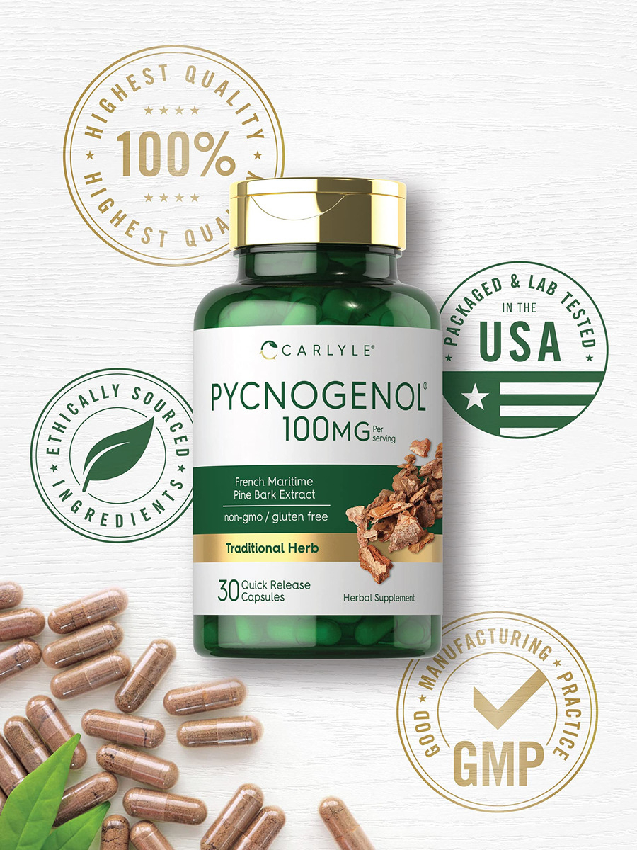 Salud y Equipamiento Médico - Pycnogenol 100 Mg | 30 Capsulas/carlyle 4