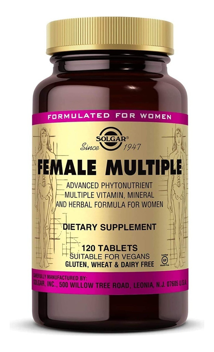 Salud y Equipamiento Médico - Multivitaminas Mujeres Solgar Female Multiple 120 Tab