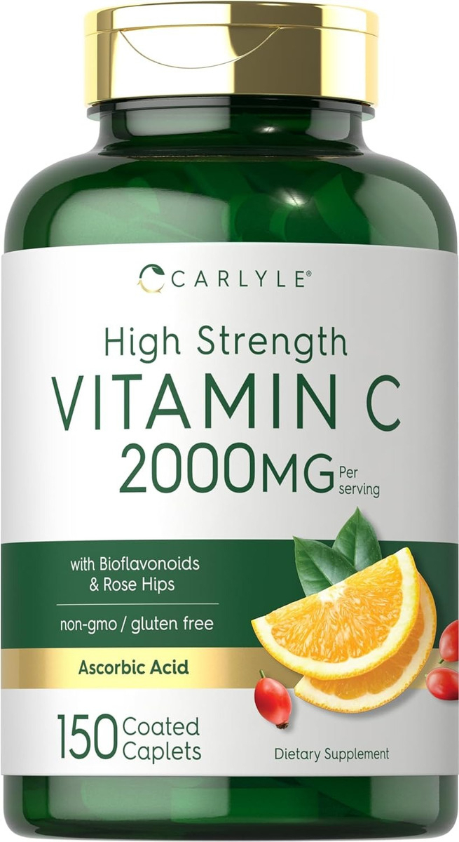 Salud y Equipamiento Médico - Carlyle Vitamina C 2000mg | Con Rosa Mosqueta | 300 Comprimi
