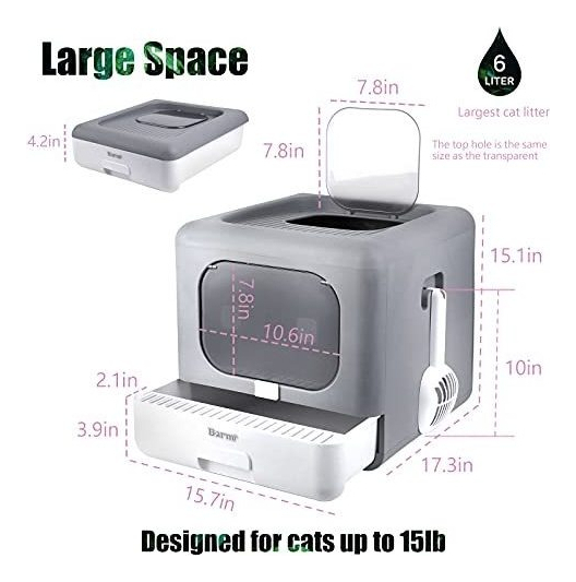Salud y Equipamiento Médico - Caja De Arena Para Gatos Barmi Caja De Arena 4