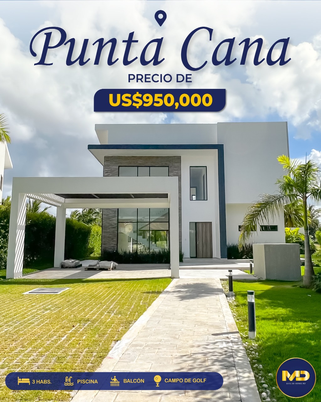 casas vacacionales y villas - 🏡Villa de Lujo en Cocotal, Punta Cana | Piscina + CONFOTUR | CAMPO DE GOLF ⛳  0