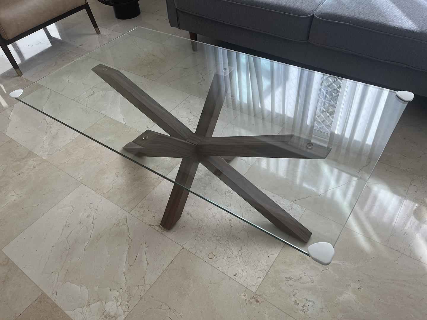 decoración y accesorios - Mesa de centro de sala de cristal  1