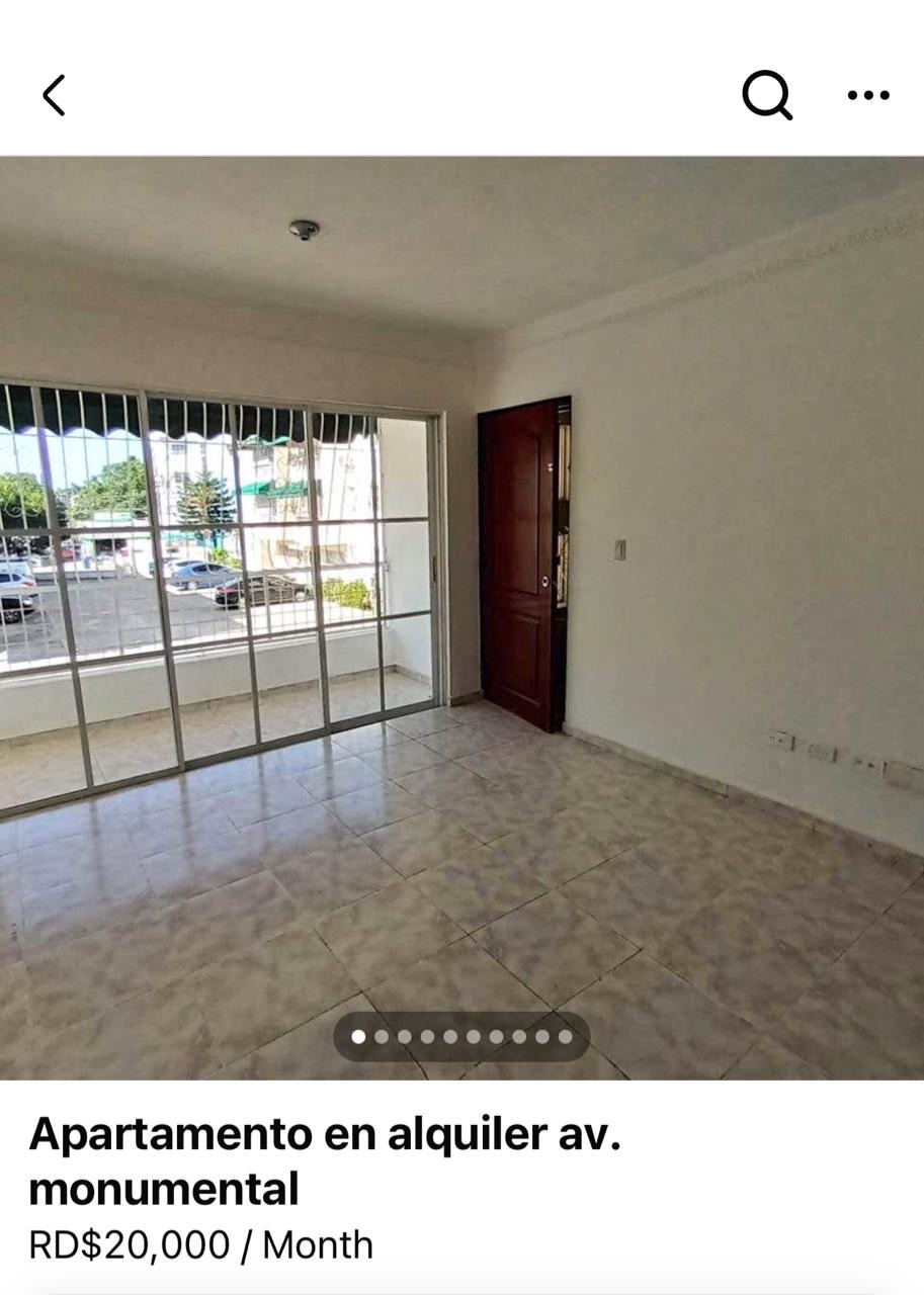 apartamentos - apartamento en alquiler res. monumental 