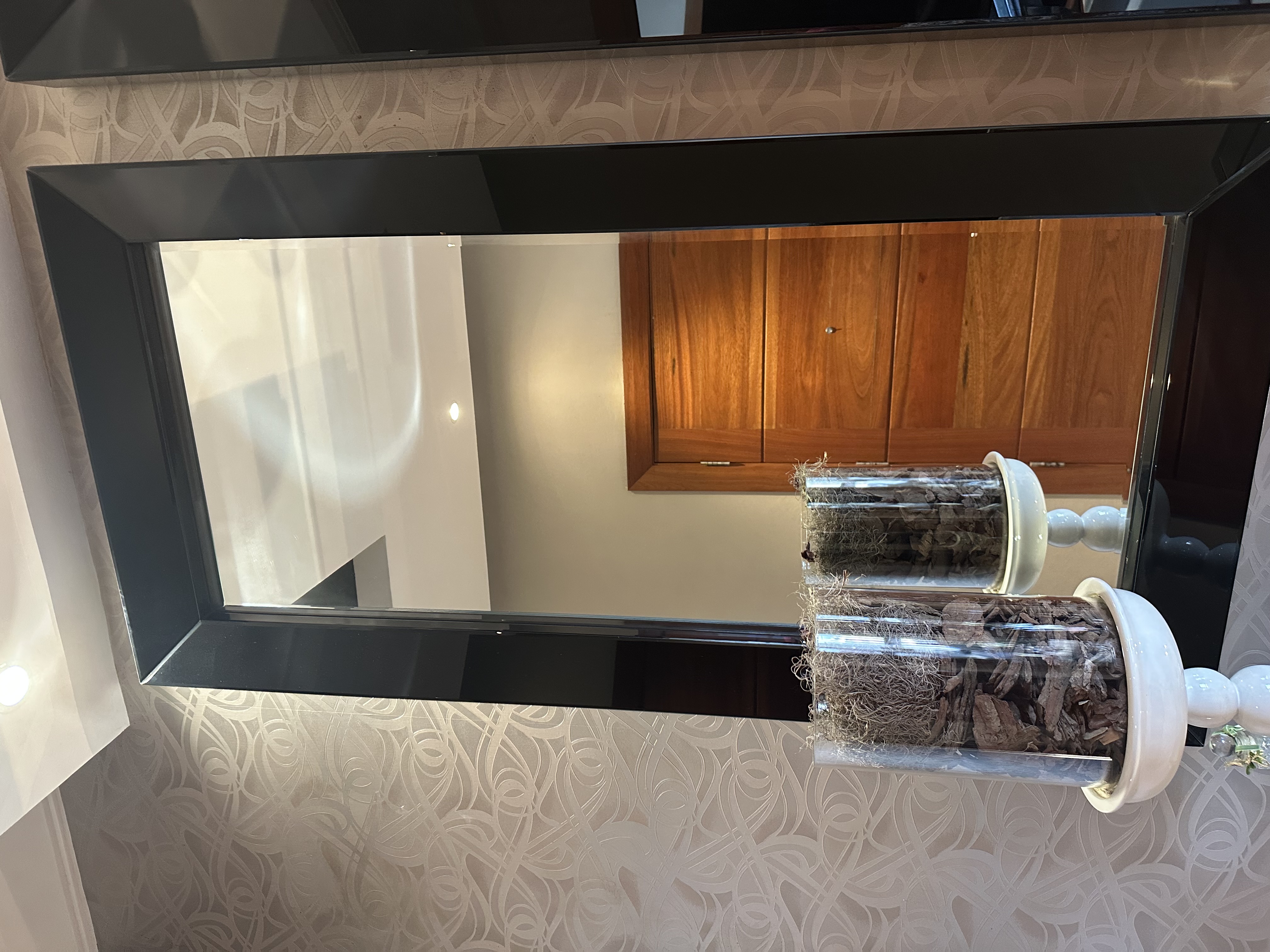 muebles y colchones - Espejo negro elegante  2