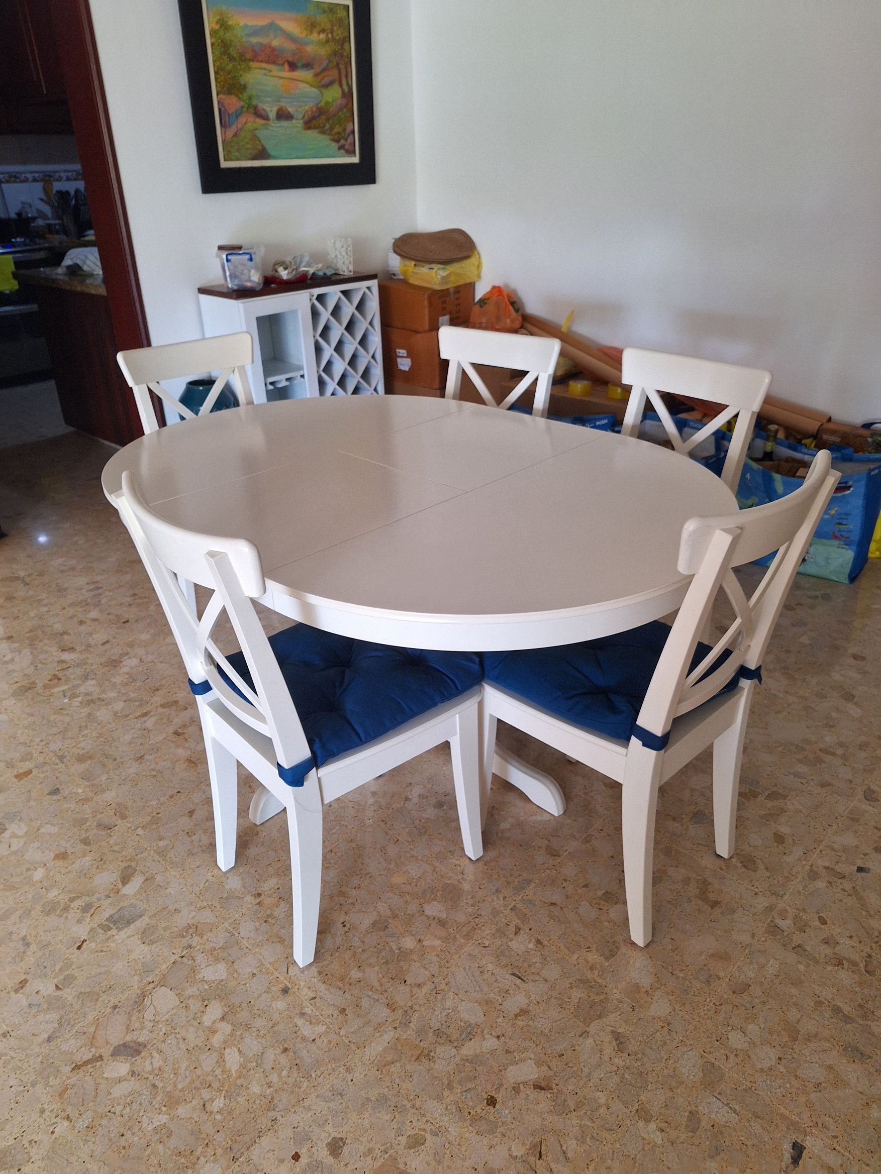 muebles y colchones - comedor blanco 1