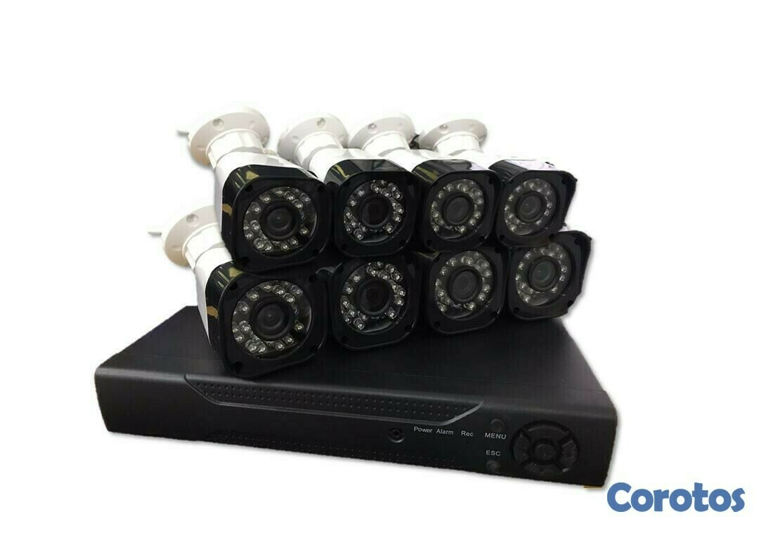 camaras y audio - KIT de 8 Camaras de seguridad + DVR + Cables + Mouse CCTV 1