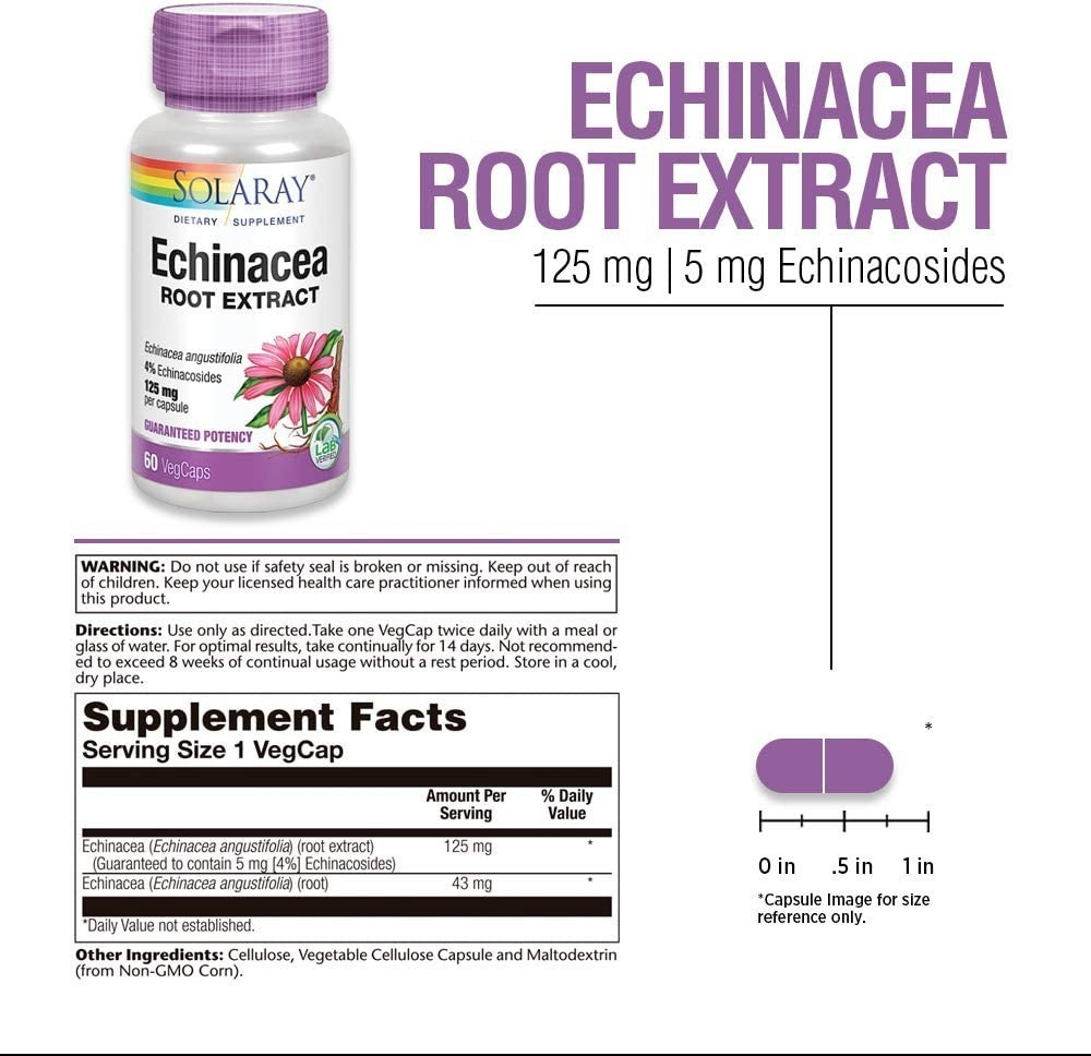 Salud y Equipamiento Médico - Equinacea 125 Mg Solaray 1