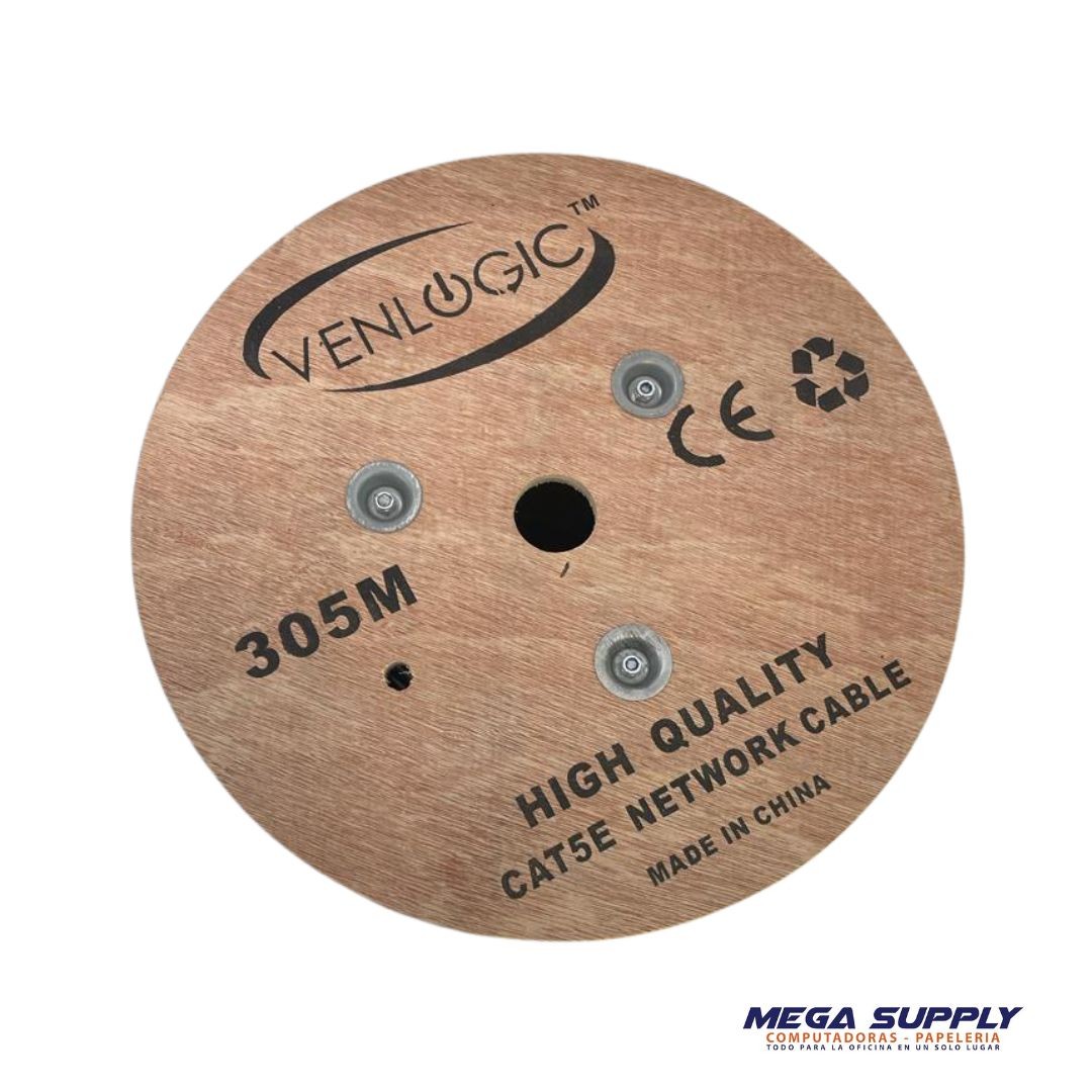 computadoras y laptops - Cable De Red EXTERIOR COLOR NEGRO Venlogic Cat 5 – Exteriores 1000 Pies
