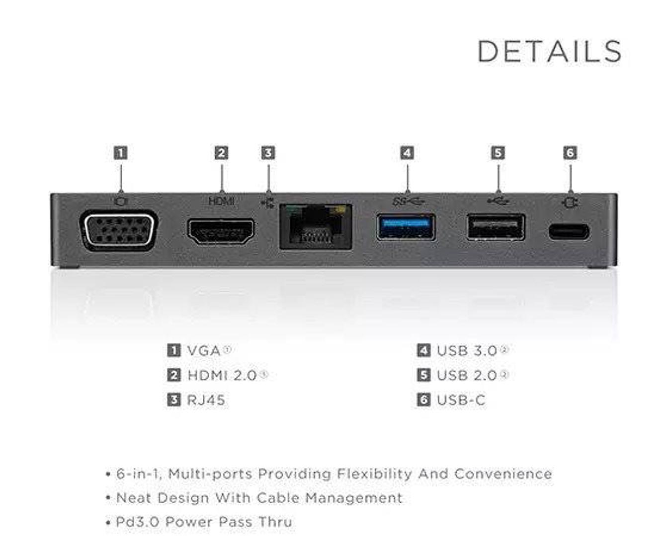 computadoras y laptops - 📌 Lenovo Powered USB-C Travel Hub – Hub USB-C Multipuerto 💻⚡ neg.

 1