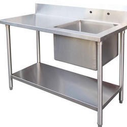 equipos profesionales - MESA EN ACERO INOXIDABLE CON FREGADERO INCLUIDO 2