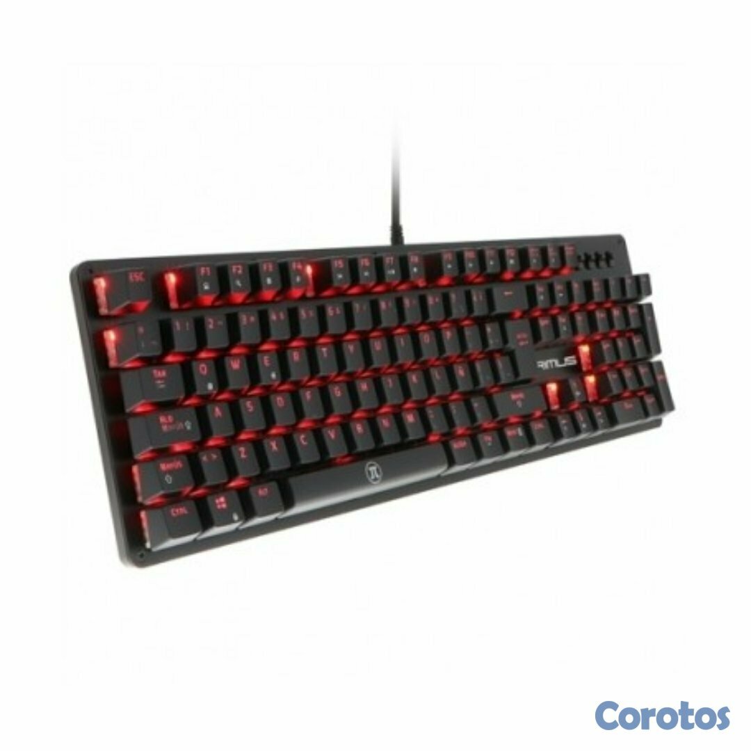 computadoras y laptops - TECLADO PRIMUS GAMING, USB, CON ILUMINACION ROJA (PKS-101S)  PRA VERDADEROS JUGA 2