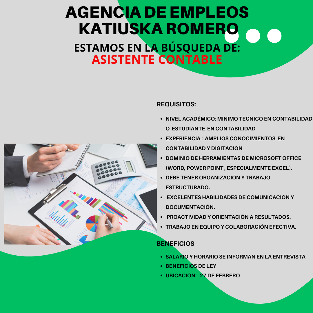 empleos disponibles - Asistente Contable 0