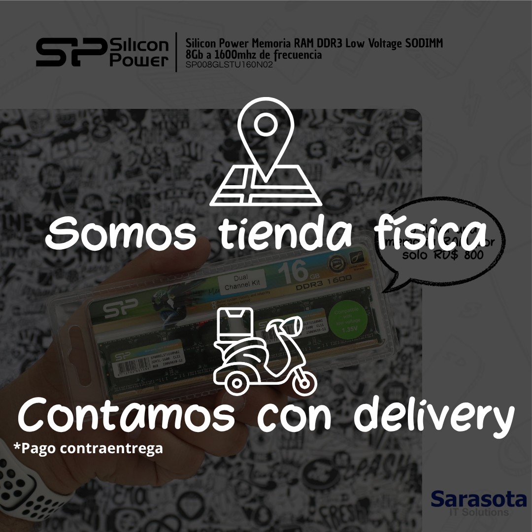 accesorios para electronica - Silicon Power Memoria RAM DDR3 Low Voltage SODIMM 8Gb a 1600mhz 3