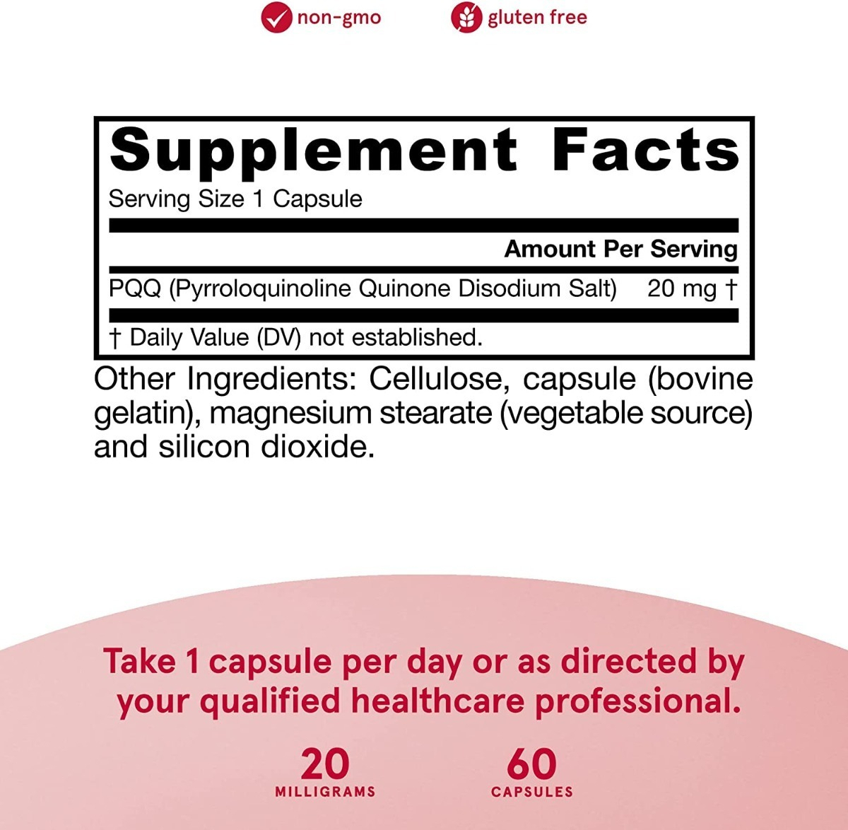 Salud y Equipamiento Médico - Pqq 20 Mg 60 Capsulas Jarrow - Unidad 1