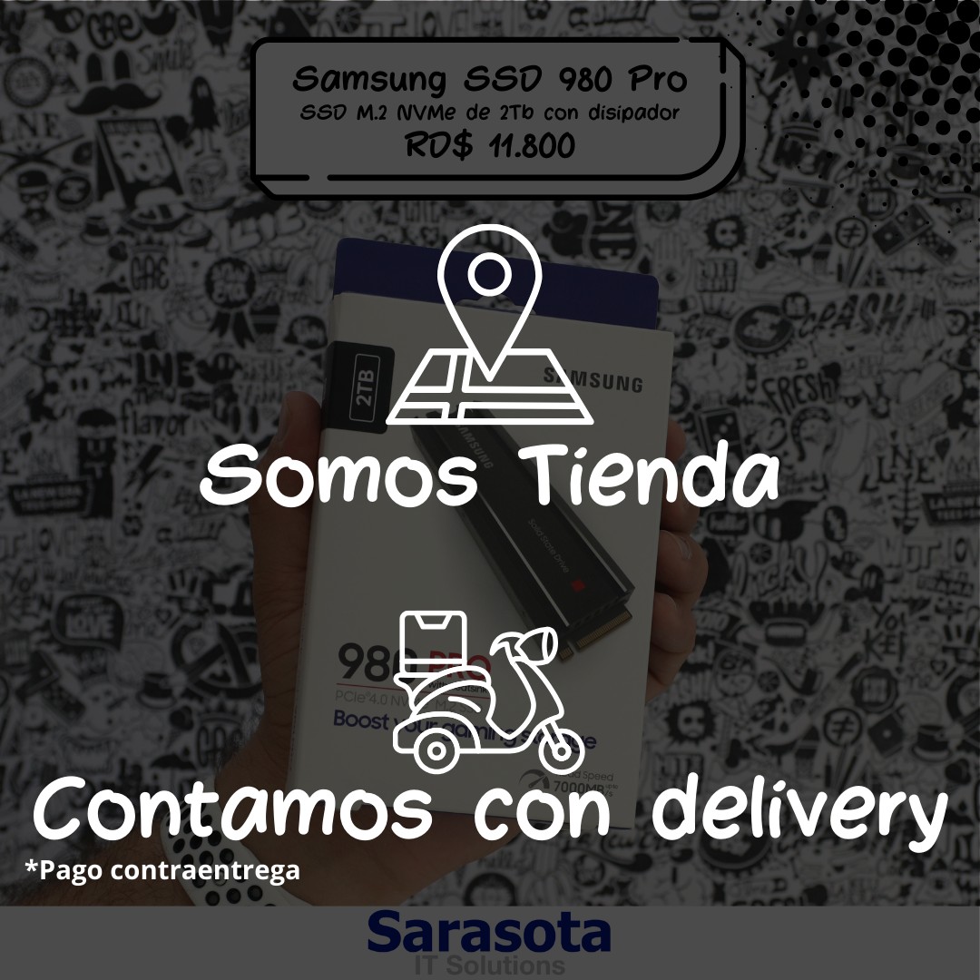 accesorios para electronica - Samsung 980Pro 2Tb con disipador ideal para PS5 (Somos Sarasota) 980 Pro 2
