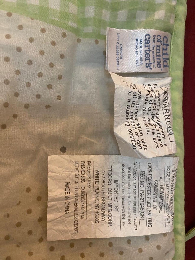 muebles - CARTERS BABY CUNA PROTECTOR ! 3
