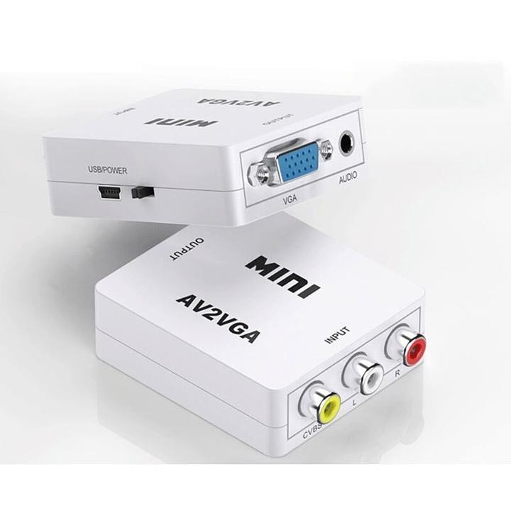 equipos profesionales - convertidor adaptador hdmi rca vga av 1080p full HD 3