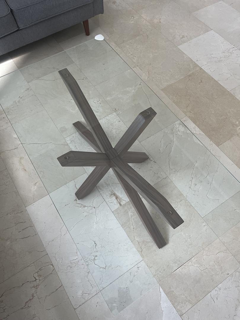 decoración y accesorios - Mesa de centro de sala de cristal  0