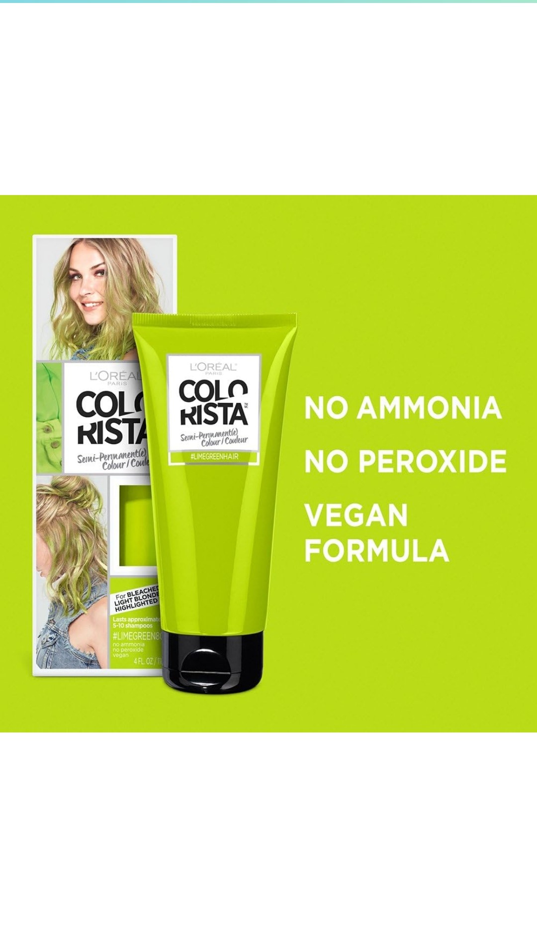 salud y belleza - Tinte verde, semi permanente