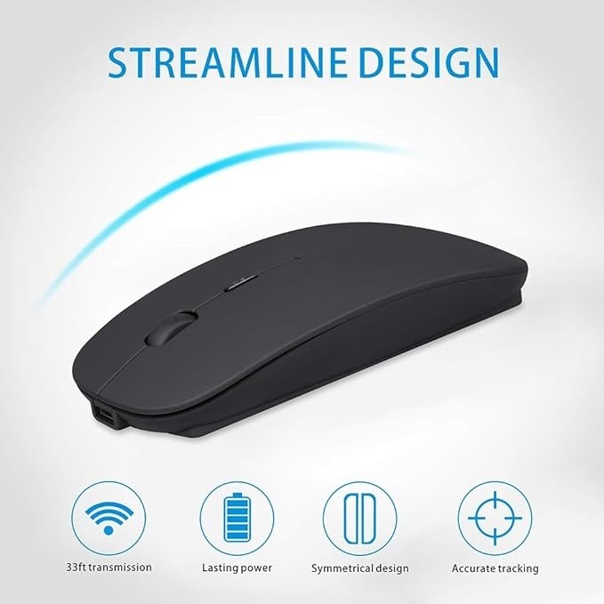 accesorios para electronica - MOUSE INALAMBRICO RECARGABLE 2.4G + BLUETOOTH 6