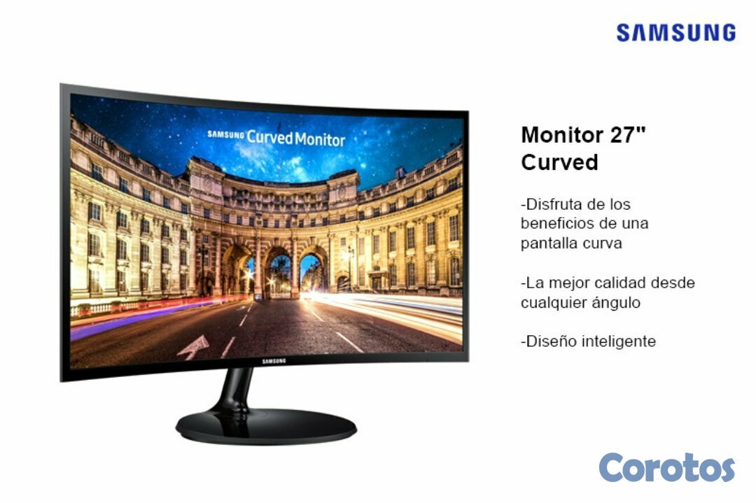 computadoras y laptops - MONITOR SAMSUNG 27 pulgadas CURVO, 1080P, 16:9, 250 CD/M². PUERTOS: 1  1