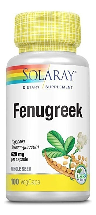 Salud y Equipamiento Médico - Fenogreco 620mg 100cps Solaray 0