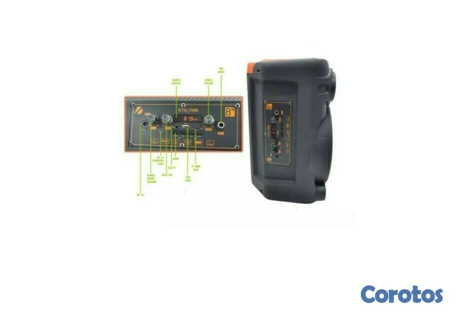 otros electronicos - Bocina portatil de 8 pulgadas con microfono KTS-1566 5