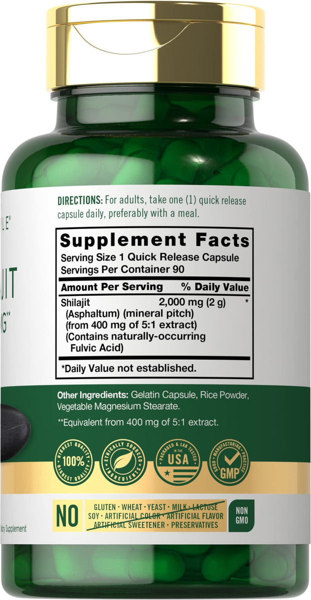 Salud y Equipamiento Médico - Shilajit 2000mg 90cap Carlyle 1