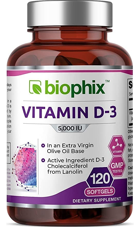Salud y Equipamiento Médico - Vitamina D3 125 Mcg Biophix
