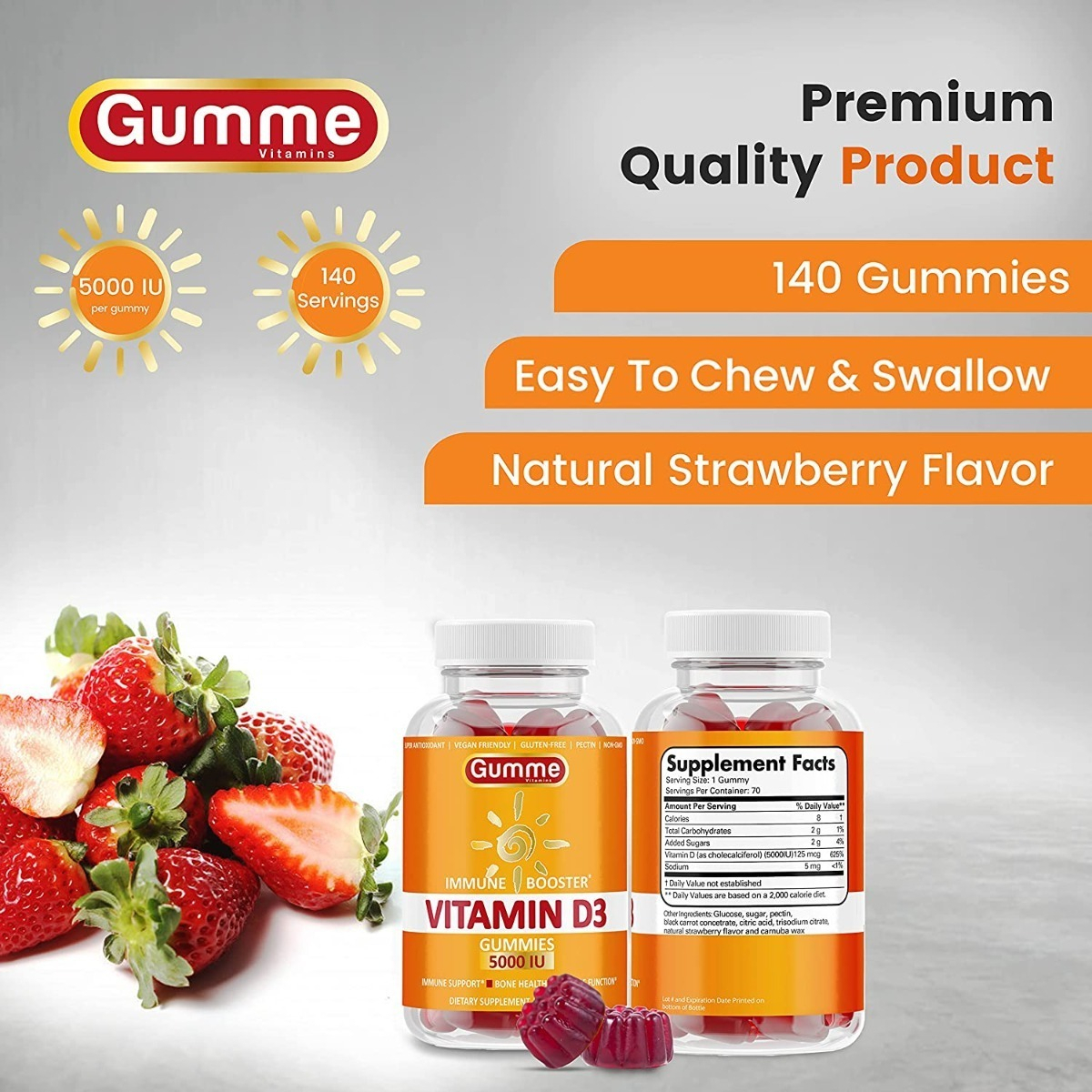 Salud y Equipamiento Médico - Vitamina D3 125mcg Gumme Vitamin 1