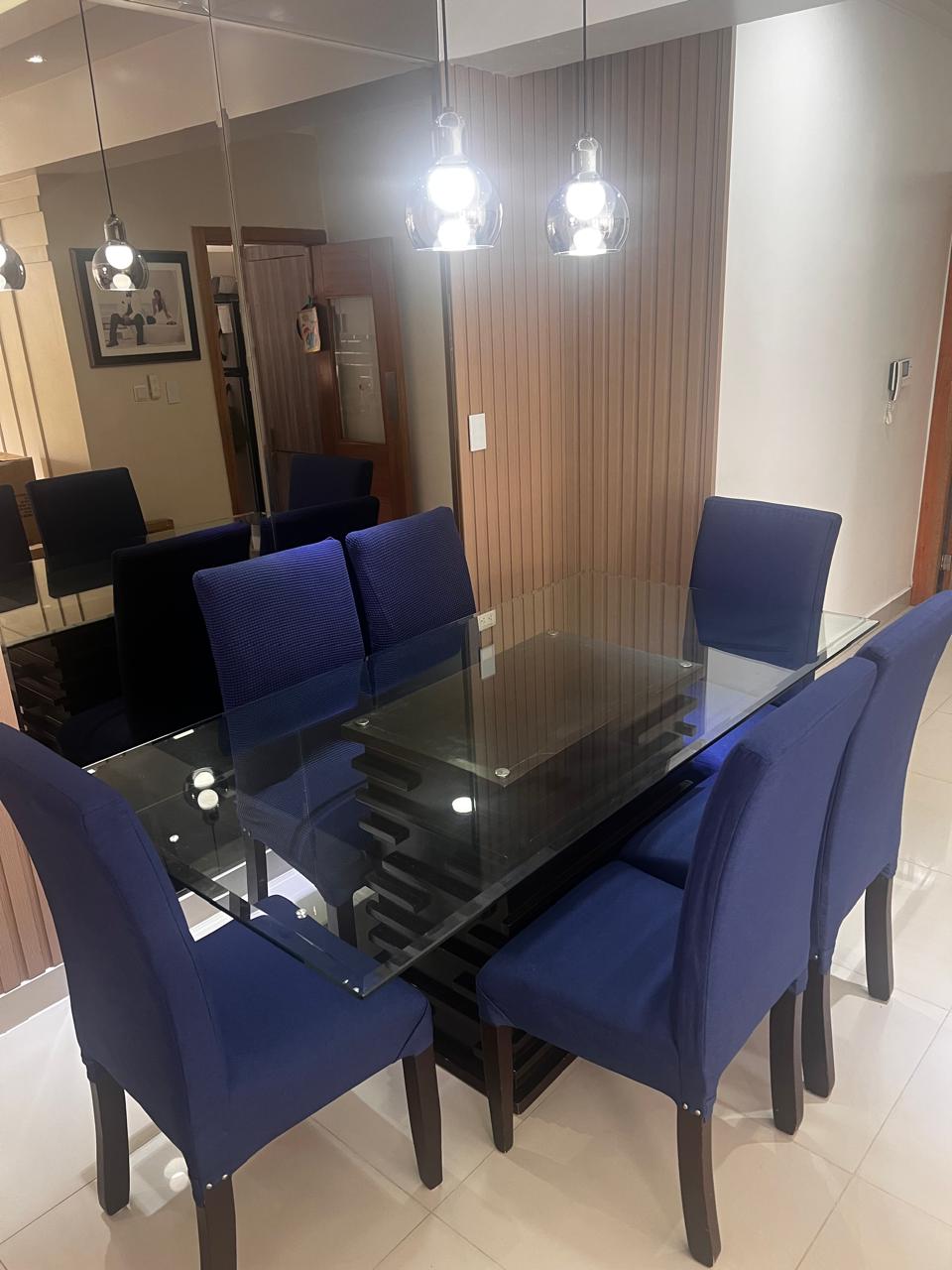 muebles y colchones - Vendo comedor caoba y tope de cristal 2