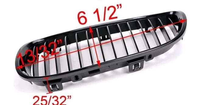 accesorios para vehiculos - Rejilla parachoques, negro brillante, para BMW E92, E93, 328i, 335i, 2006 a 2010