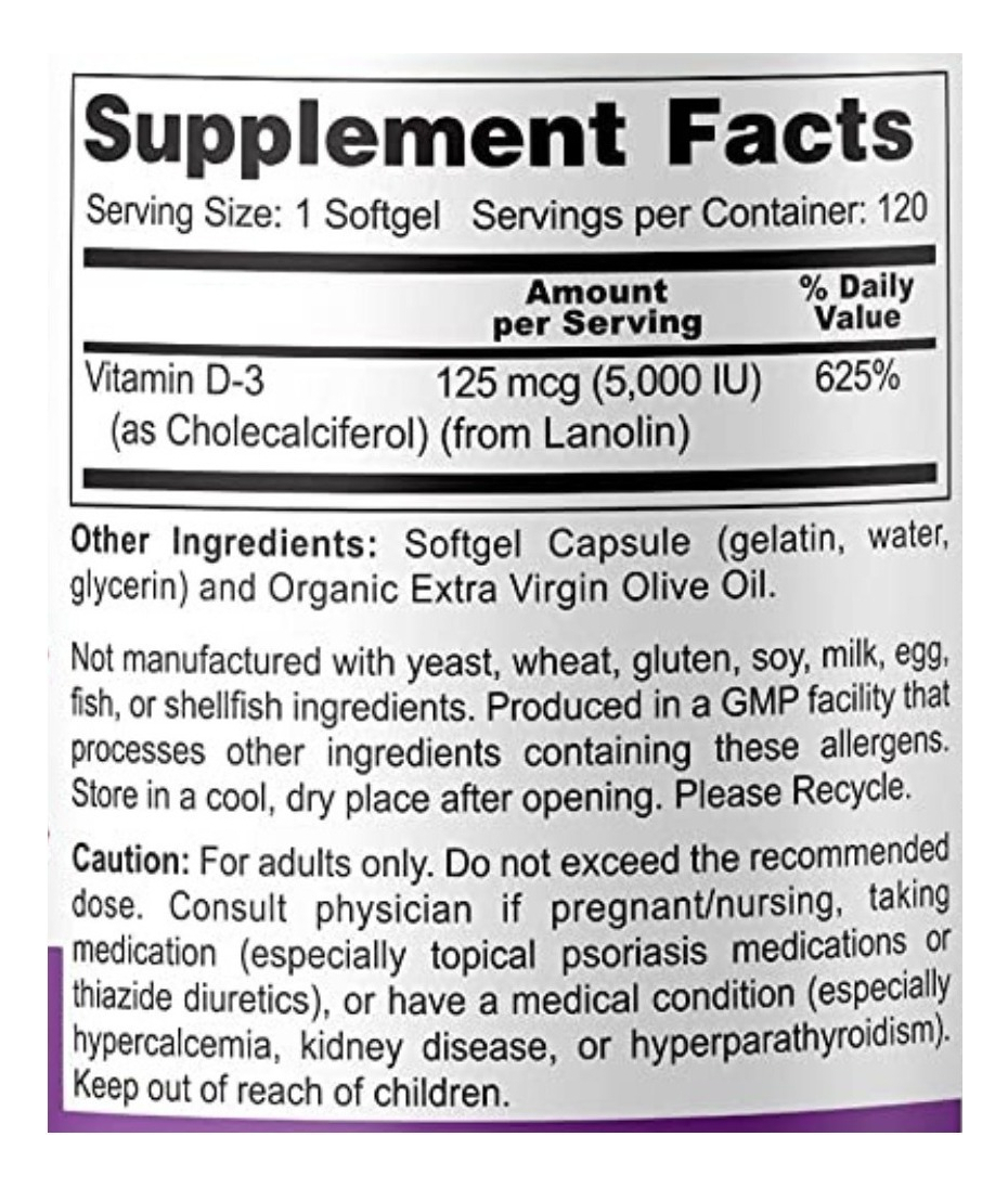 Salud y Equipamiento Médico - Vitamina D3 125 Mcg Biophix 1