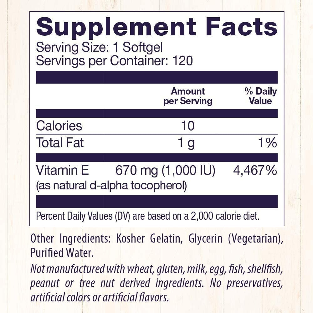 Salud y Equipamiento Médico - Vitamina E 120cap Healthy Origin 1