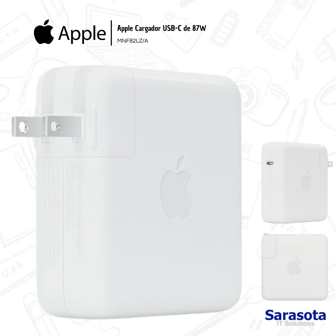 accesorios para electronica - Adaptador de corriente USB-C de 87W de Apple 0