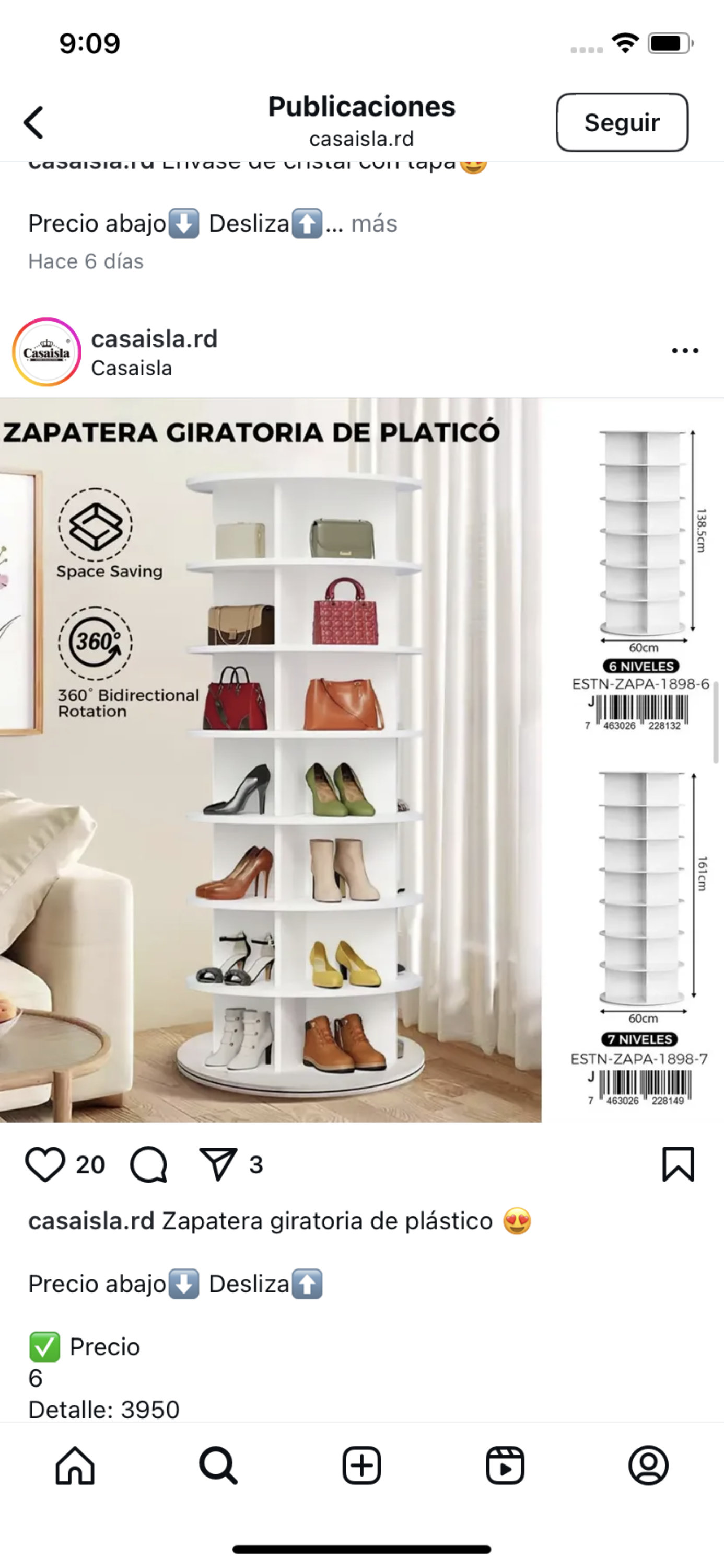 muebles y colchones - zapatera giratoria de plastico 