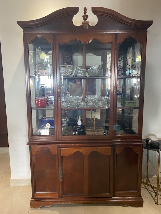 decoración y accesorios - Vitrina en caoba perfecta para restaurar! 0