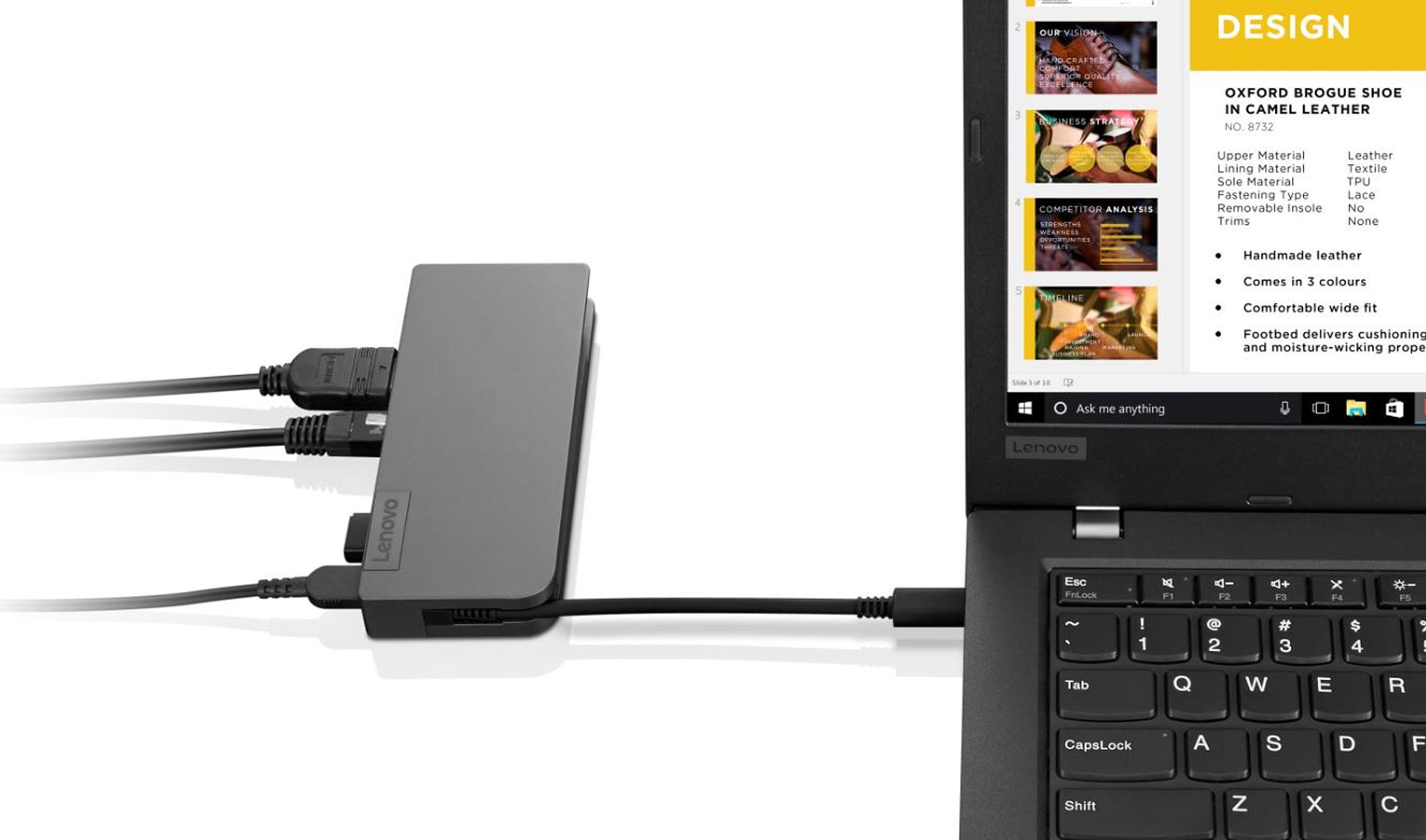 computadoras y laptops - 📌 Lenovo Powered USB-C Travel Hub – Hub USB-C Multipuerto 💻⚡ neg.

 4