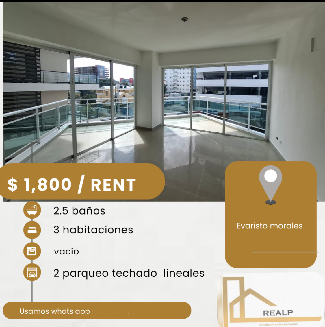 apartamentos - hermoso apartamento en Evaristo morales  0