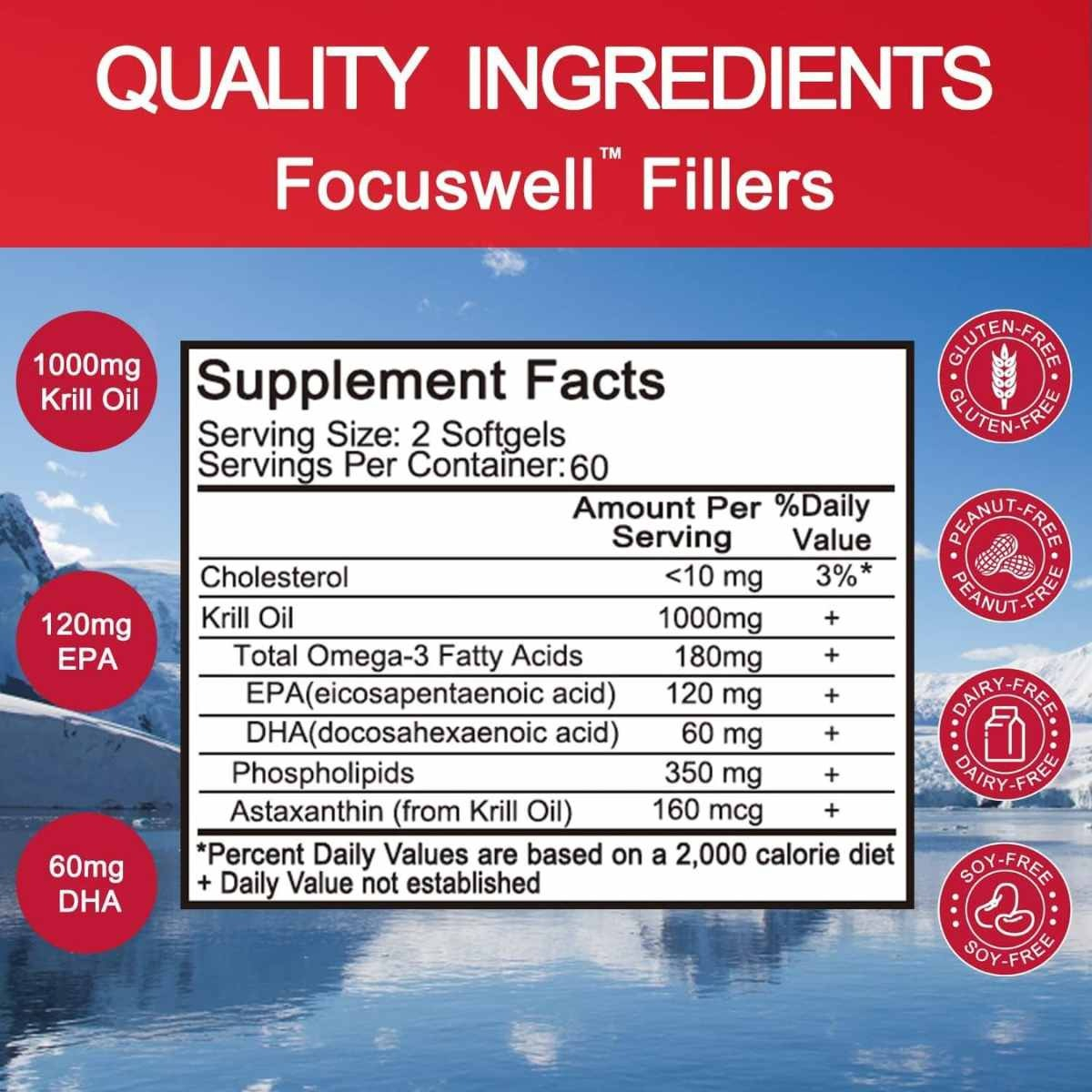 Salud y Equipamiento Médico - Aceite Krill  120cap Focuswell 1