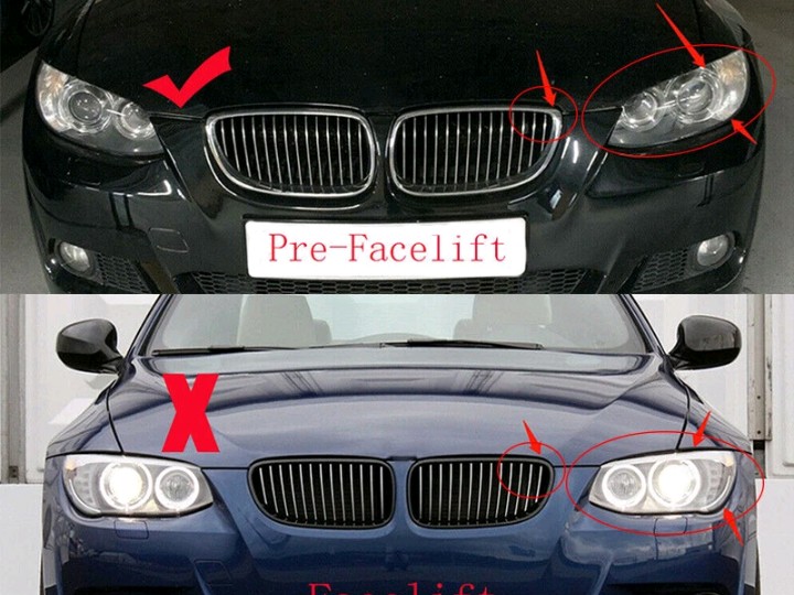 accesorios para vehiculos - Rejilla parachoques, negro brillante, para BMW E92, E93, 328i, 335i, 2006 a 2010 1